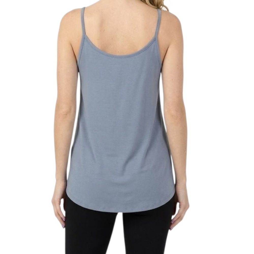 Zenana Premium Front and Back Reversible Spaghetti Strap Flowy Cami Tank (NWT) - Picture 5 of 13